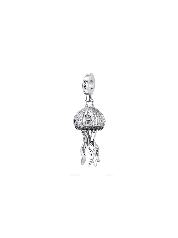 CHARM DONNA MEDUSA ELEGANZA IN ARGENTO E ZIRCONIA BIANCHI ROSATO