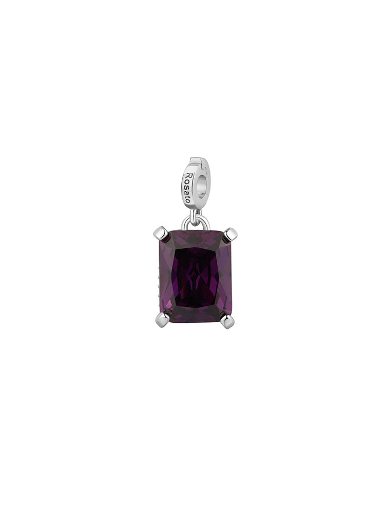 CHARM DONNA PIETRA BELLEZZA IN ARGENTO E ZIRCONIA TANZANITE ROSATO