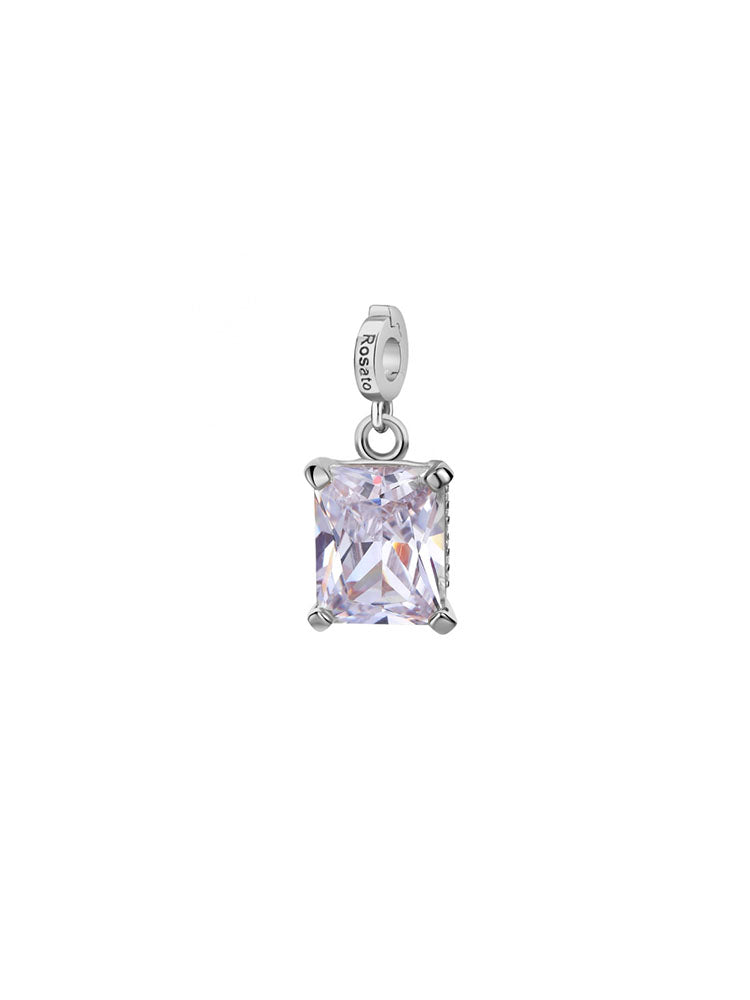 CHARM DONNA PIETRA BELLEZZA IN ARGENTO E ZIRCONIA BIANCO ROSATO