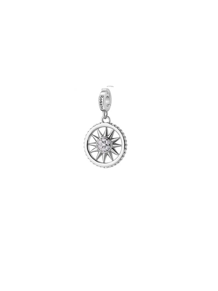 CHARM DONNA SOLE PENDENTE IN ARGENTO E ZIRCONI ROSATO