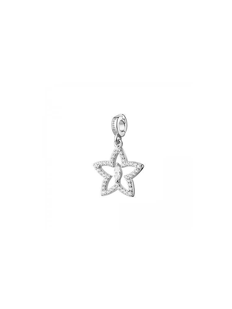 CHARM DONNA STELLA IN ARGENTO CON ZIRCONI ROSATO