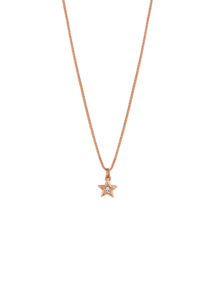 COLLANA DONNA ALLEGRA IN ARGENTO COLOR ORO ROSA CON STELLA ROSATO