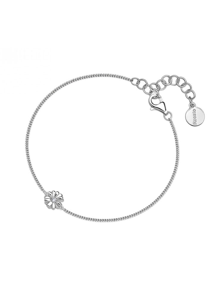 BRACCIALE DONNA ALLEGRA IN ARGENTO CON MARGHERITA ROSATO