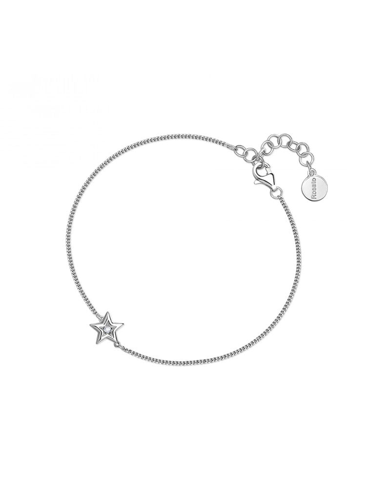 BRACCIALE DONNA ALLEGRA IN ARGENTO CON STELLA ROSATO