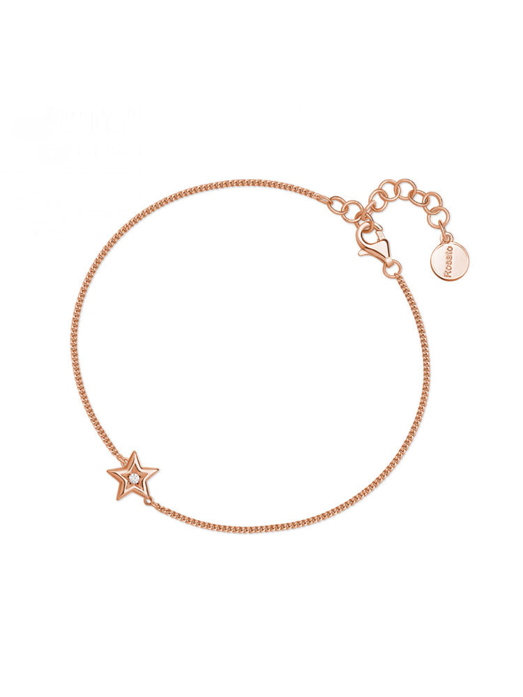 BRACCIALE DONNA ALLEGRA IN ARGENTO COLOR ORO ROSA CON STELLA ROSATO