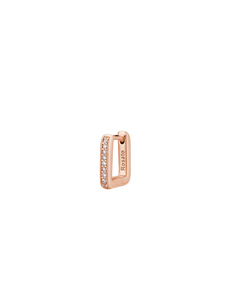 MONO ORECCHINO ALLEGRA A CERCHIO IN ARGENTO COLOR ORO ROSA ROSATO