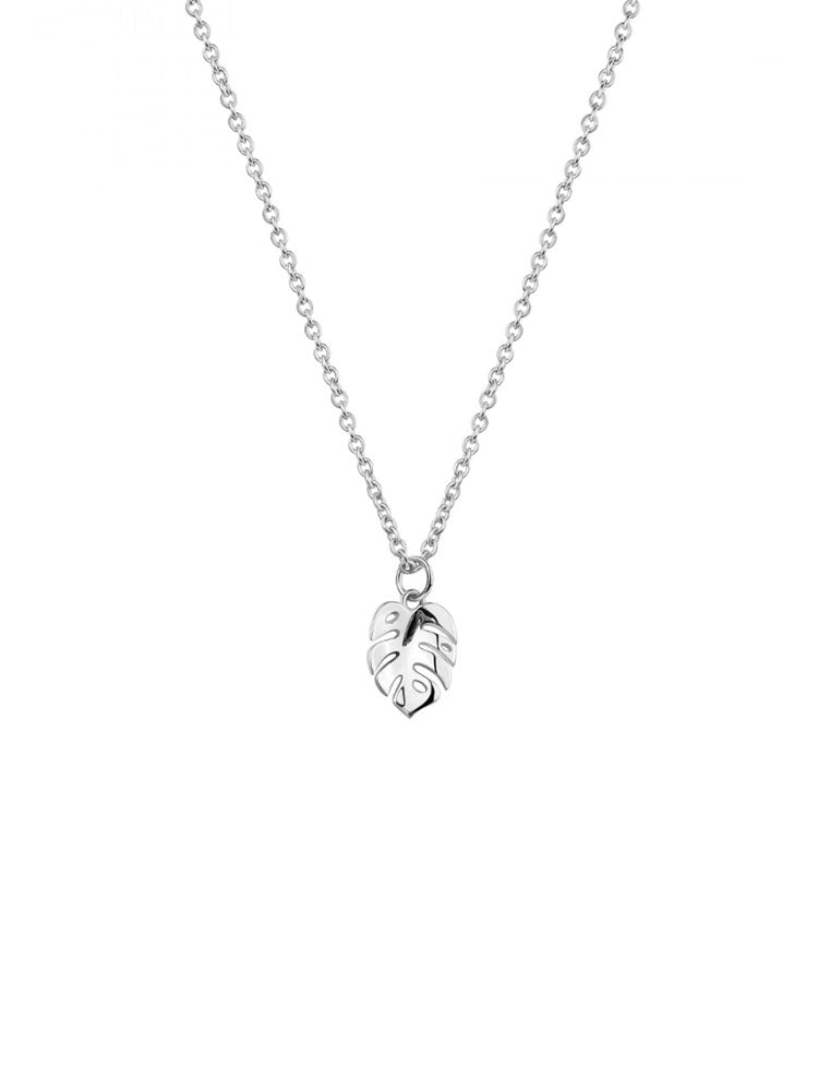 COLLANA DONNA ALLEGRA IN ARGENTO CON FOGLIA ROSATO