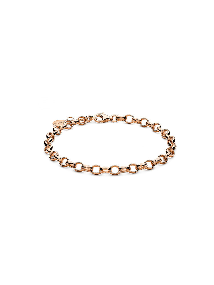 BRACCIALE DONNA STORIE COMPONIBILE A CATENA IN ARGENTO ROSATO