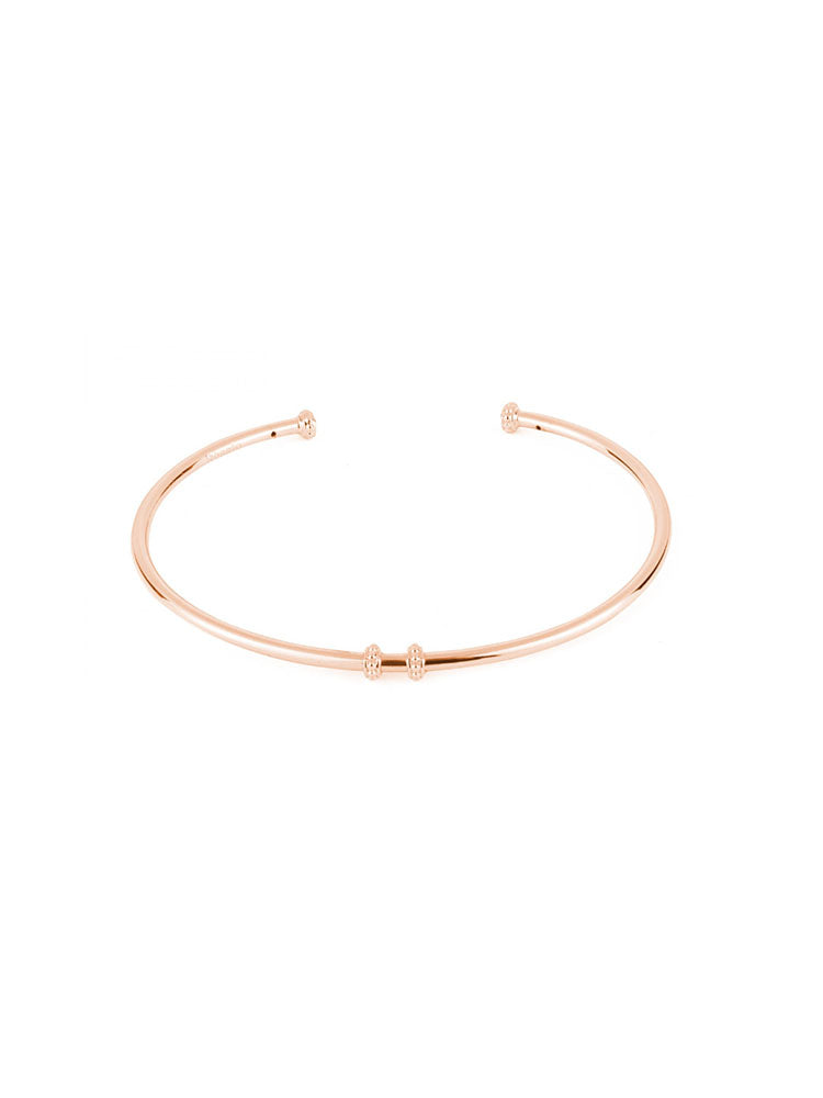 BRACCIALE DONNA ARMONICO RIGIDO APERTO IN ARGENTO ROSATO