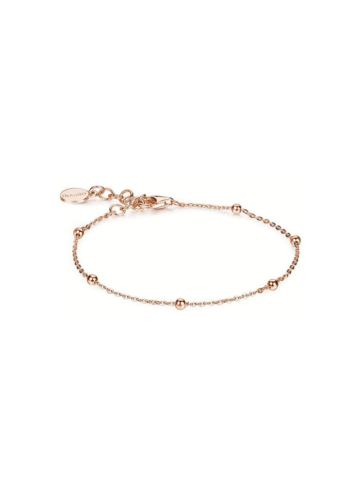BRACCIALE DONNA IN ARGENTO COLOR ORO ROSA STORIE ROSATO