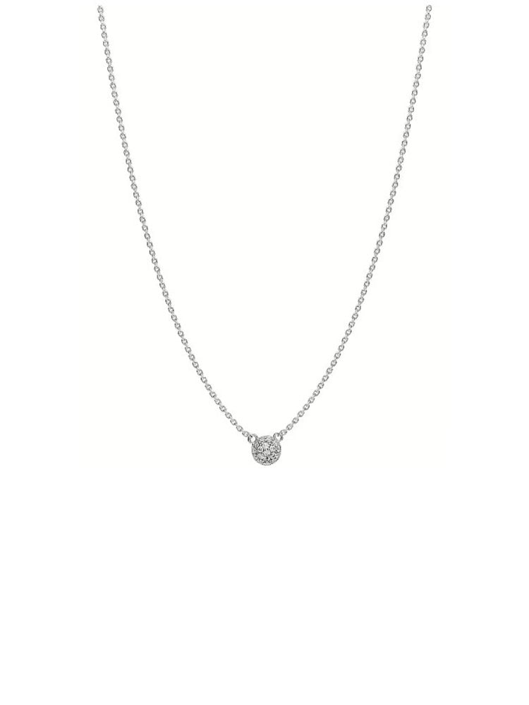 COLLANA DONNA BIANCA IN ARGENTO E ZIRCONE  ROSATO