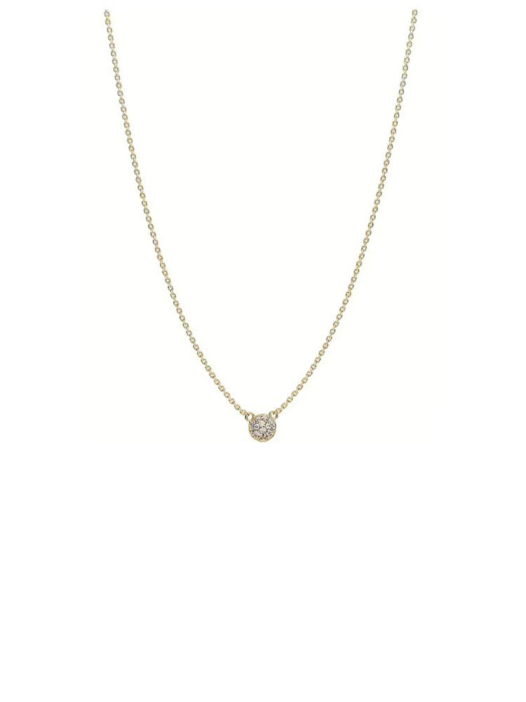 COLLANA DONNA IN ARGENTO COLOR ORO CON ZIRCONI BIANCA ROSATO