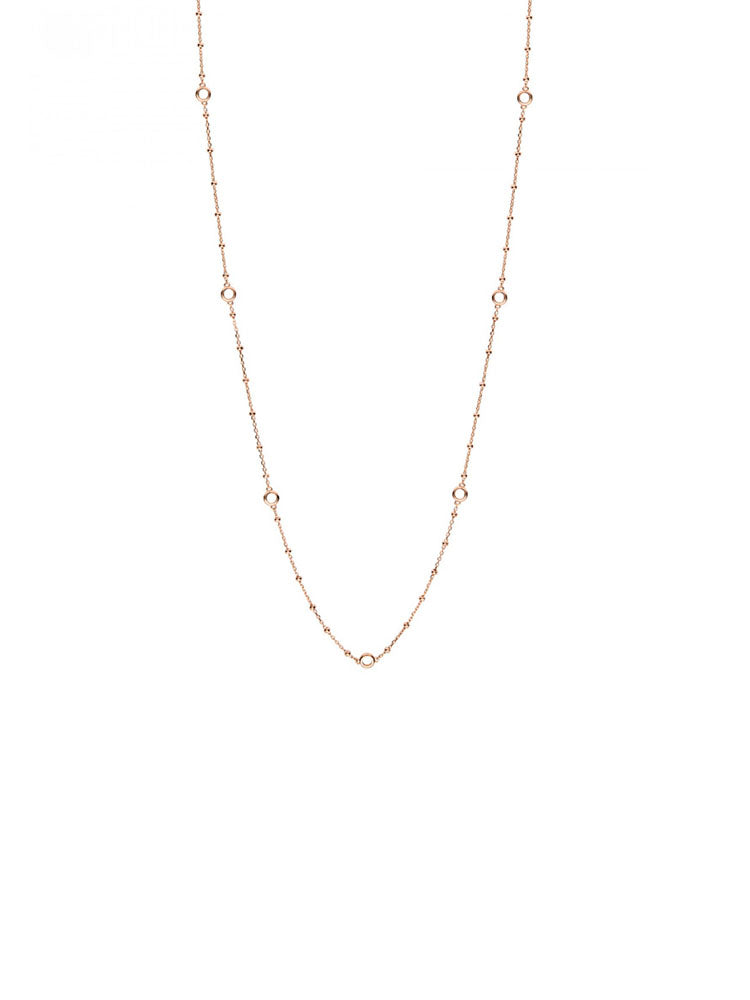 COLLANA DONNA STORIE LUNGA COMPONIBILE COLOR ORO ROSA E 7 CIAMBELLINE ROSATO