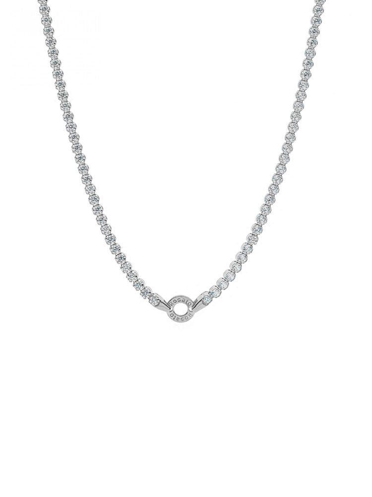 COLLNA DONNA STORIE TENNIS COMPONIBILE IN ARGENTO E ZIRCONIA BIANCHI ROSATO