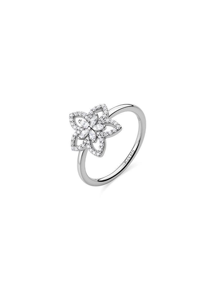ANELLO DONNA GAIA FIORE IN ARGENTO MIS 14 ROSATO