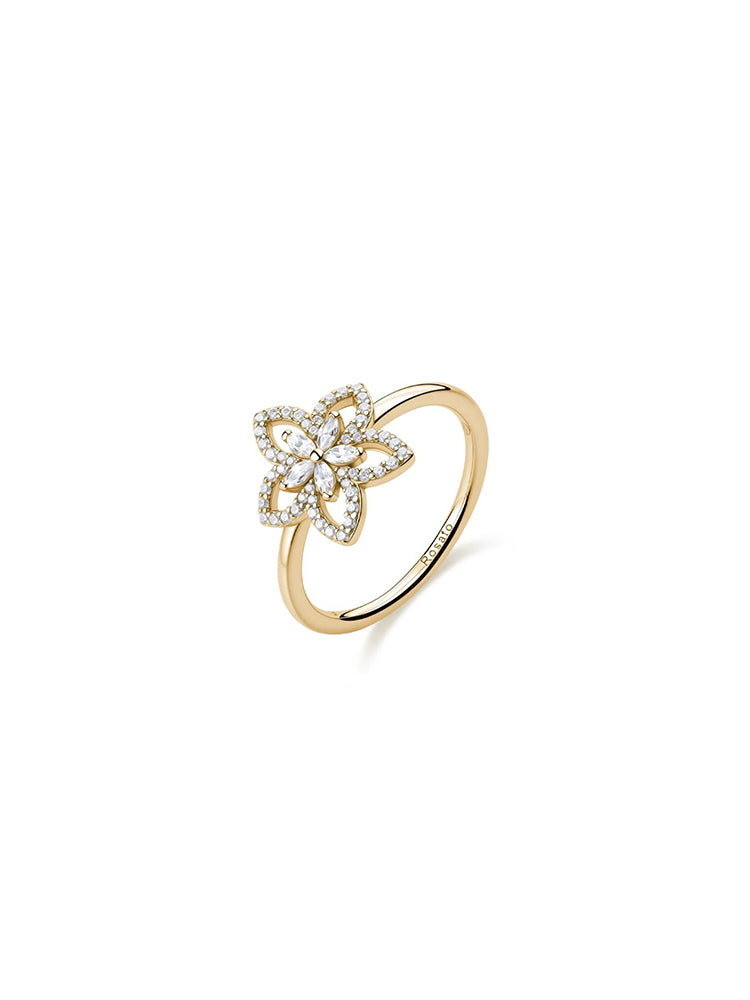 ANELLO DONNA GAIA A FIORE DORATO MIS 14 ROSATO
