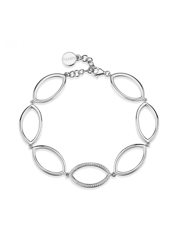 BRACCIALE DONNA SOFIA IN ARGENTO A FANTASIA ROSATO