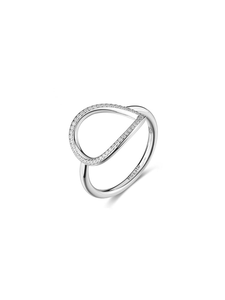 ANELLO DONNA SOFIA IN ARGENTO DORATO CON ZIRCONI BIANCHI ROSATO