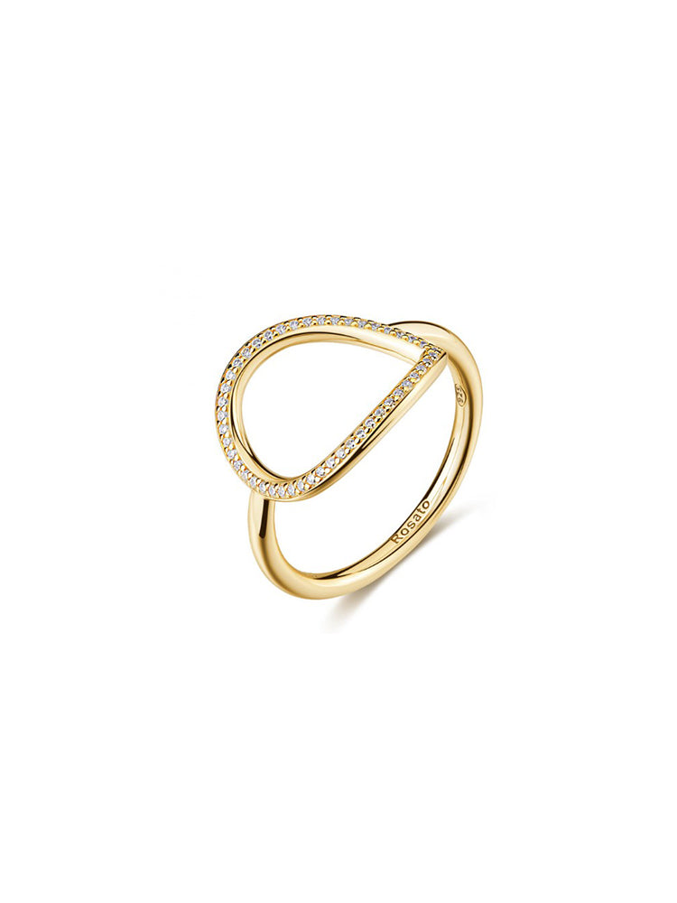 ANELLO DONNA SOFIA IN ARGENTO DORATO A FANTASIA ROSATO