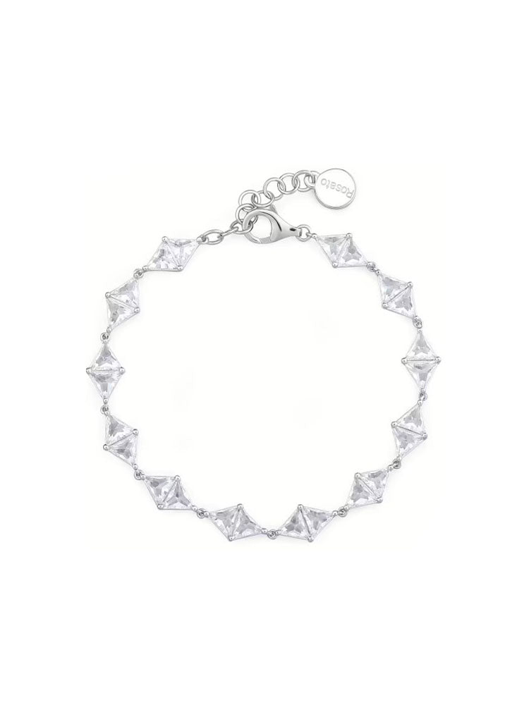 BRACCIALE DONNA VITTORIA IN ARGENTO E ZIRCONI ROSATO