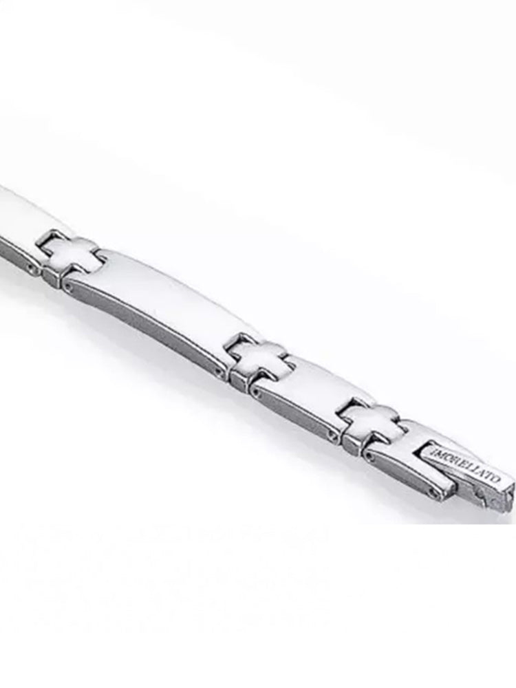 BRACCIALE UOMO CROSS IN ACCIAIO SILVER MORELLATO
