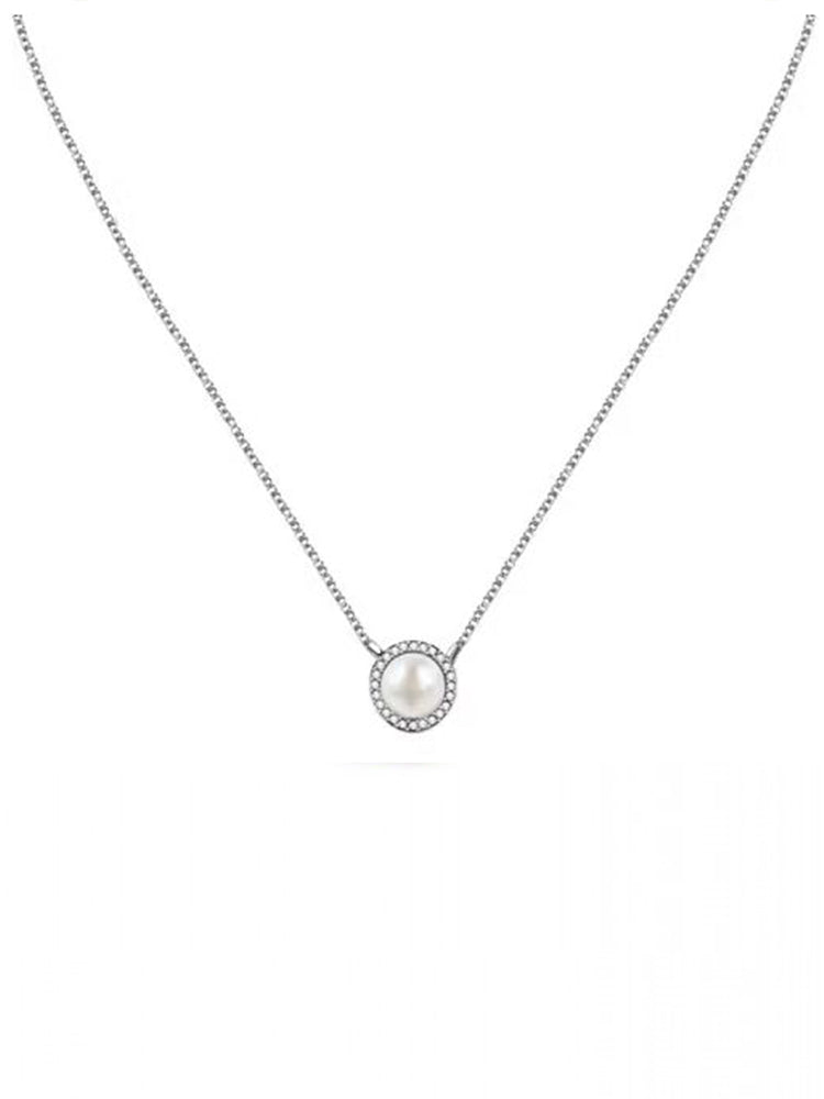 COLLANA DONNA PENDENTE IN ARGENTO CON PERLA MORELLATO