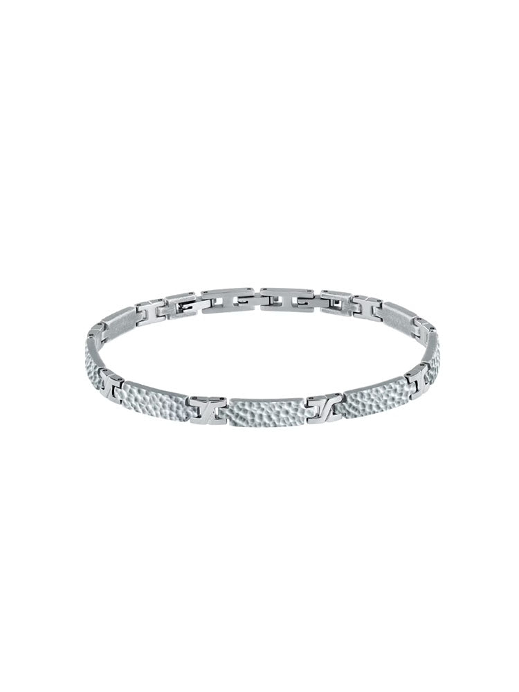BRACCIALE UOMO ENERGY IN ACCIAIO MARTELLATO SECTOR
