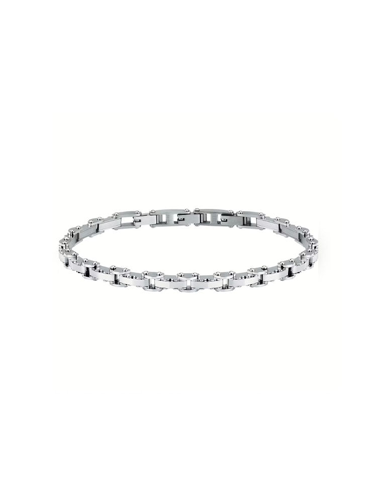 BRACCIALE UOMO ENERGY IN ACCIAIO A CATENA SILVER SECTOR