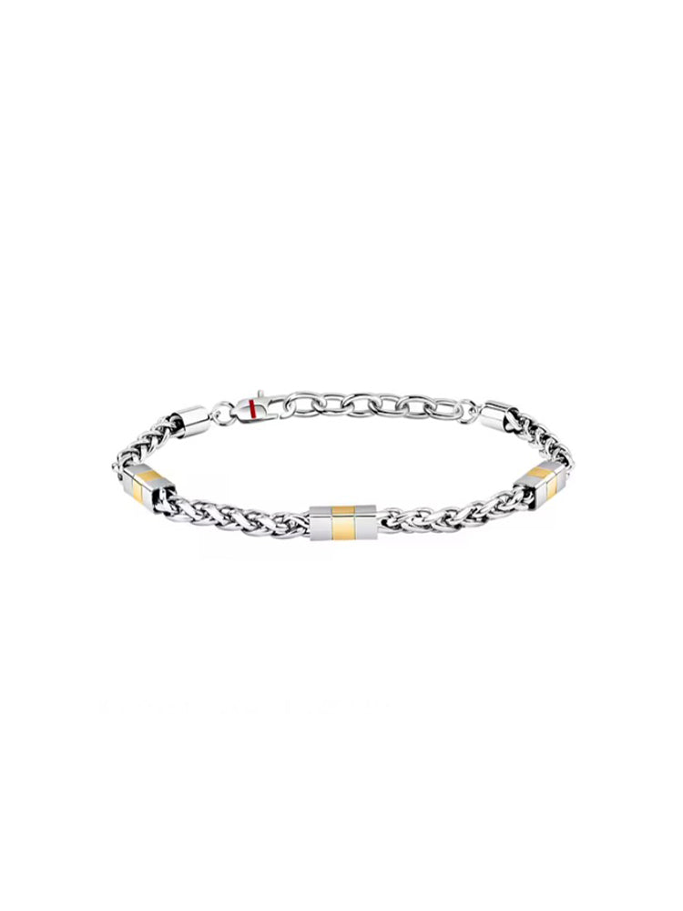 BRACCIALE UOMO ENERGY IN ACCIAIO CON DETTAGLI DORATI SECTOR
