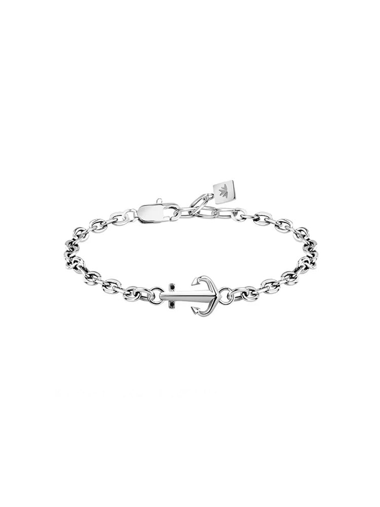 BRACCIALE UOMO IN ACCIAIO A CATENA CON ANCORA CENTRALE MORELLATO
