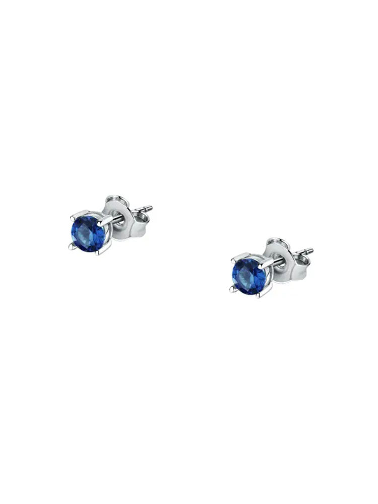 ORECCHINI DONNA PUNTO LUCE IN ARGENTO CON ZIRCONIA BLU MORELLATO