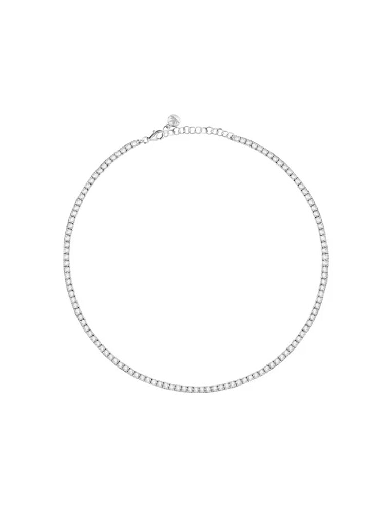 COLLANA DONNA TENNIS IN ARGENTO CON ZIRCONI BIANCHI MORELLATO