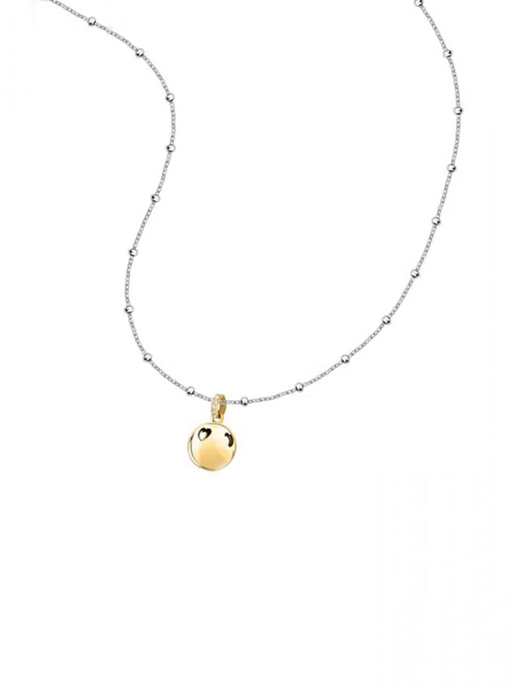 COLLANA DONNA LUNGA TALISMANI IN ACCIAIO CON CIONDOLO COLOR ORO MORELLATO