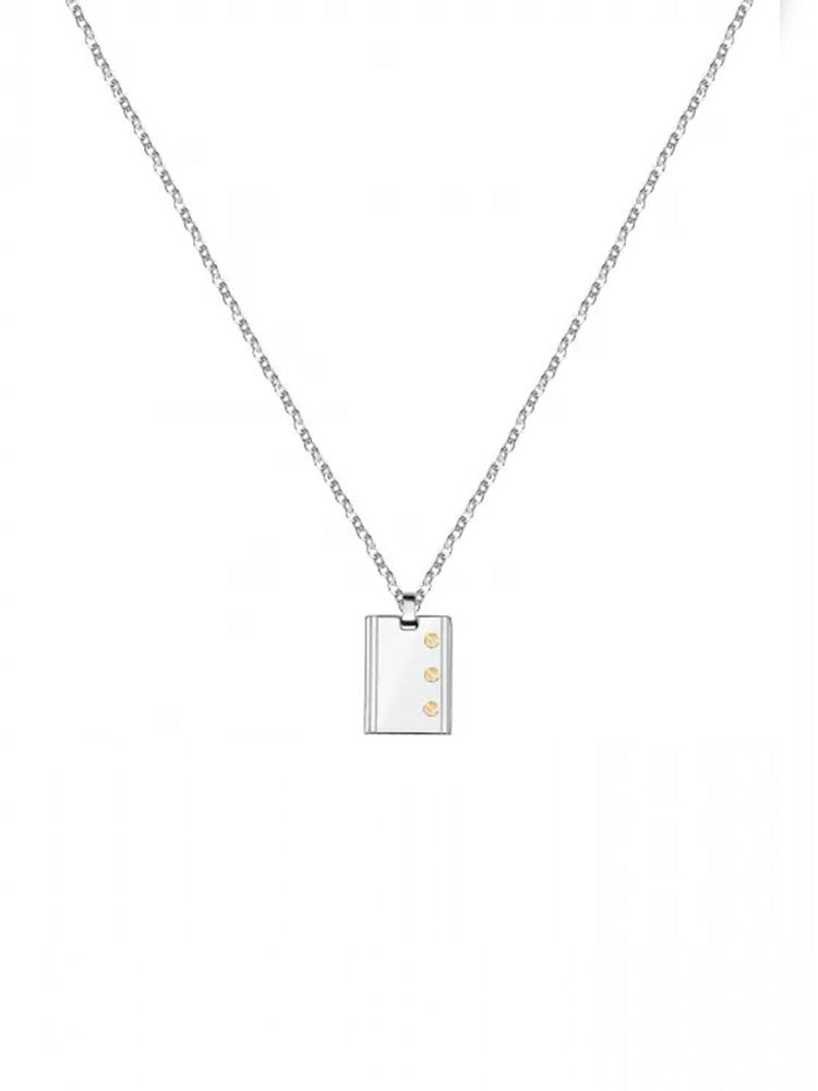 COLLANA UOMO GOLD, IN ACCIAIO SILVER E CRISTALLI GOLD MORELLATO