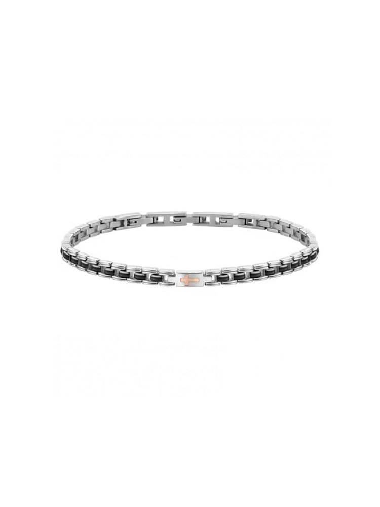 BRACCIALE UOMO GOLD IN ACCIAIO E ORO MORELLATO