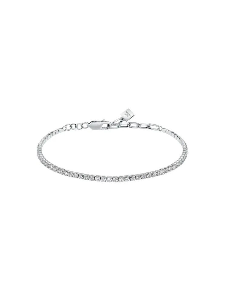 BRACCIALE UOMO TENNIS IN ARGENTO CON ZIRCONI BIANCHI MORELLATO