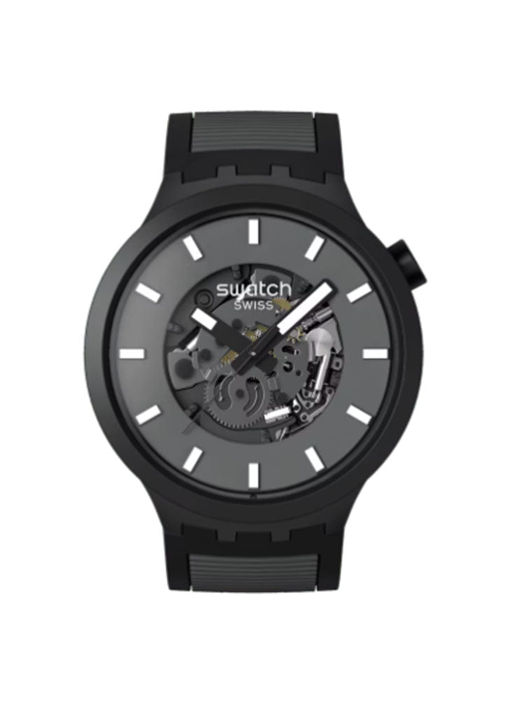 OROLOGIO UOMO PAST THE HORIZON BIG BOLD GRIGIO E NERO SWATCH