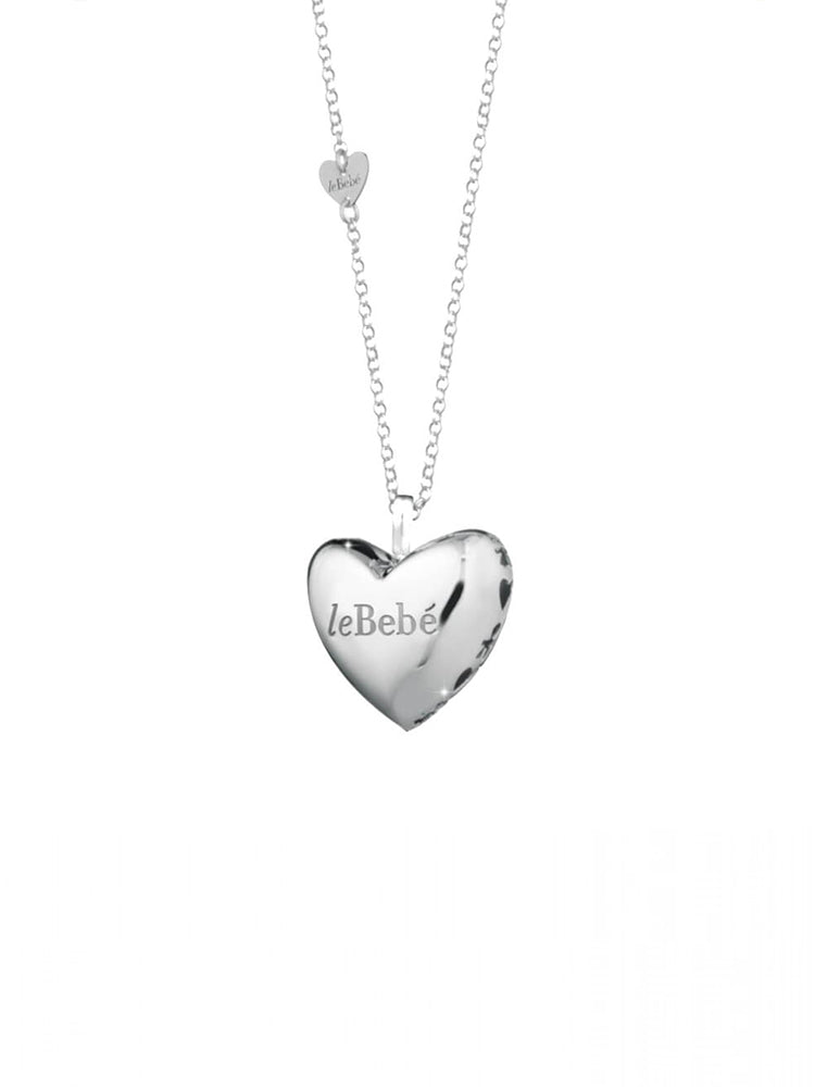 COLLANA SUONAMORE CON CIONDOLO A CUORE ARGENTO LE BEBE'