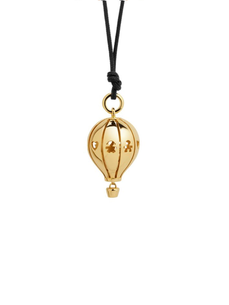 COLLANA DONNA SUONAMORE MONGOLFIERA IN ARGENTO PLACCATO ORO GIALLO LE BEBÈ