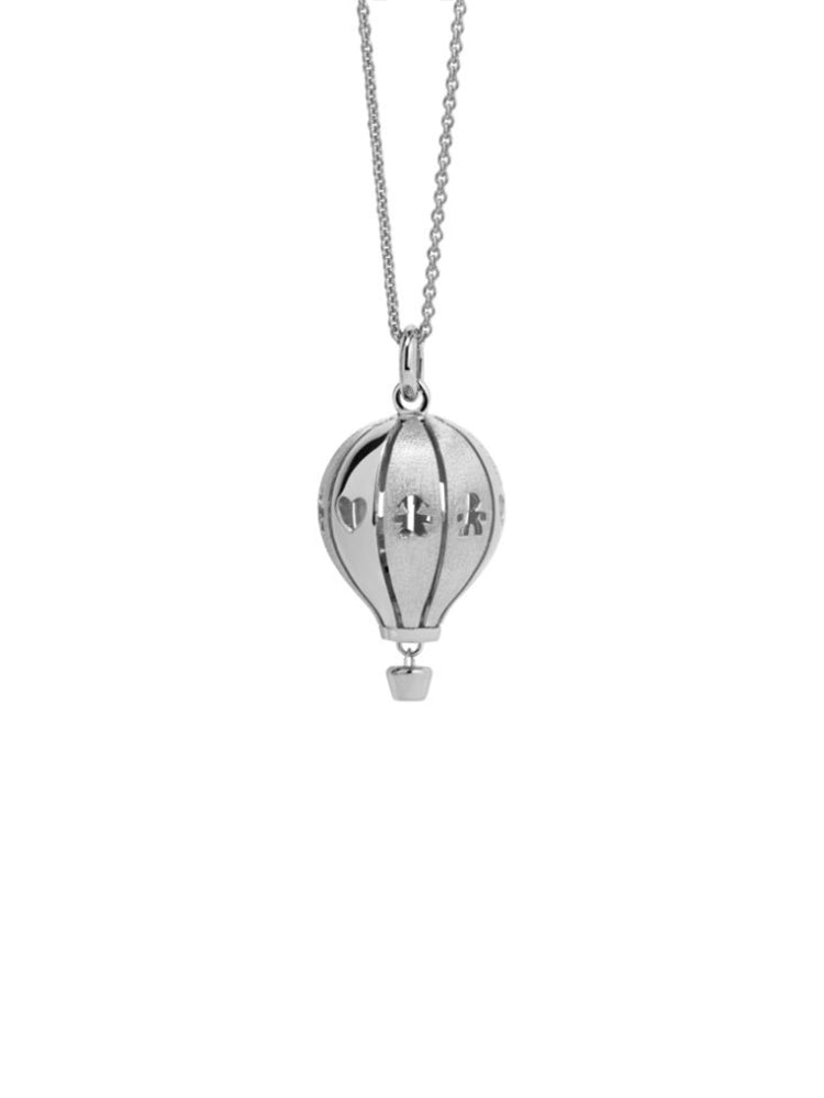 COLLANA DONNA SUONAMORE MONGOLFIERA IN ARGENTO LUCIDO/SATINATO LE BEBÈ