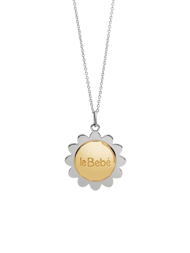 COLLANA DONNA CIONDOLO SUONAMORE FIORI ARGENTO E ORO LE BEBE'