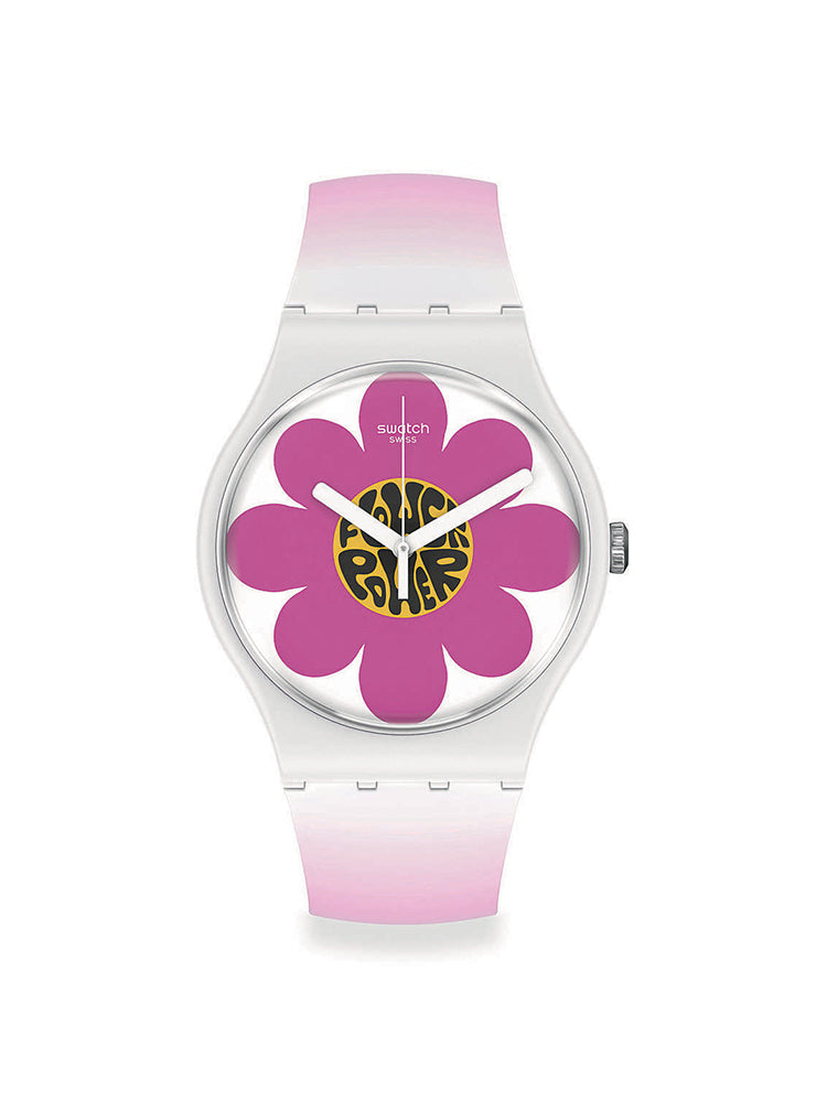 OROLOGIO DONNA SOLO TEMPO BIOCERAMIC FLOWER POWER ROSA SWATCH
