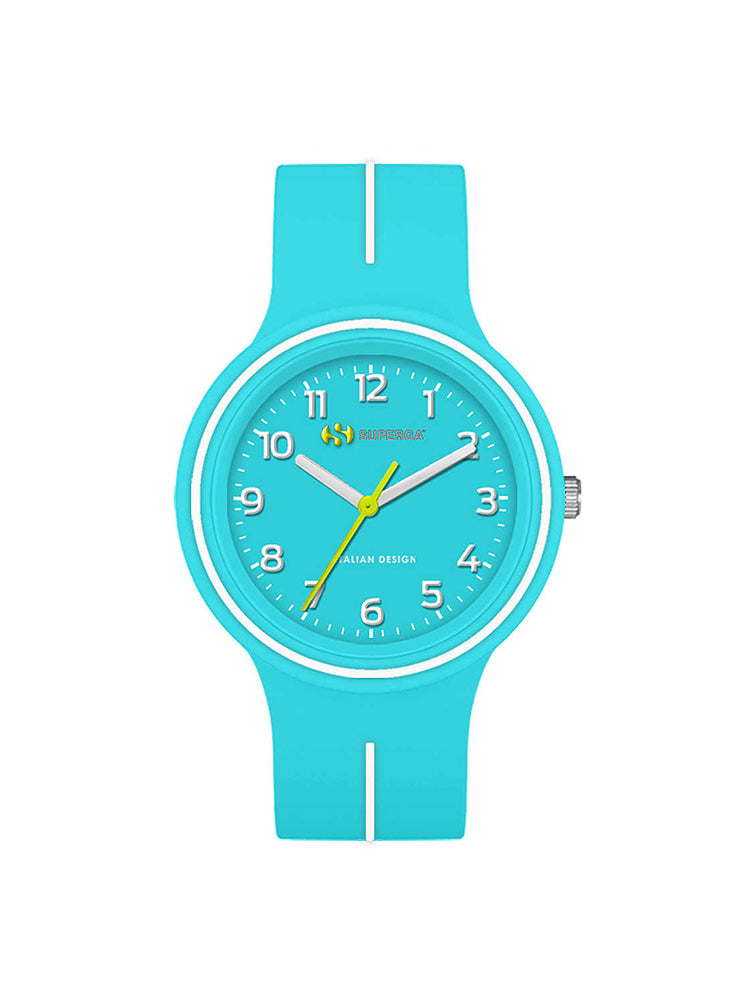 OROLOGIO UNISEX SOLO TEMPO AZZURRO FLUO SUPERGA