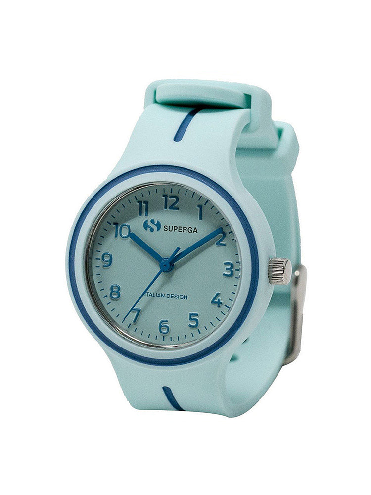 OROLOGIO BAMBINO SOLO TEMPO VERDE ACQUA FLUO SUPERGA