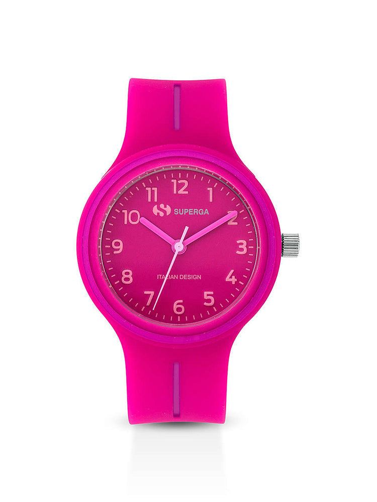 OROLOGIO BAMBINA SOLO TEMPO IN SILICONE FUCSIA E QUANDRANTE FUCSIA SUPERGA