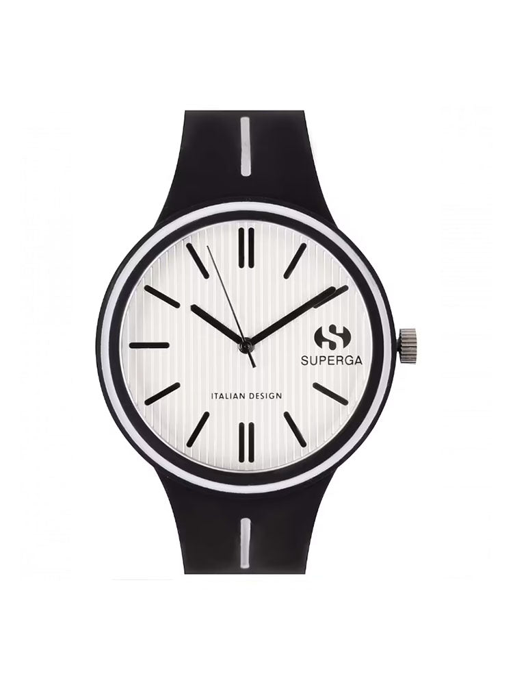 OROLOGIO UNISEX SOLO TEMPO NERO E BIANCO SUPERGA
