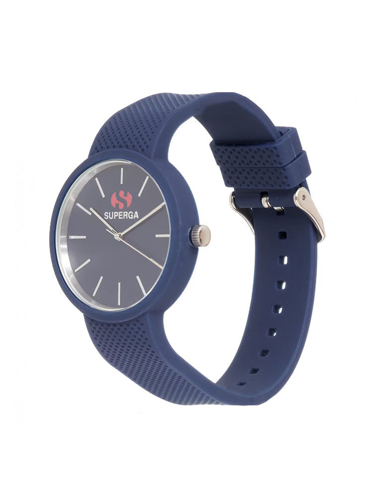 OROLOGIO UNISEX SOLO TEMPO IN SILICONE BLU LARGE SUPERGA