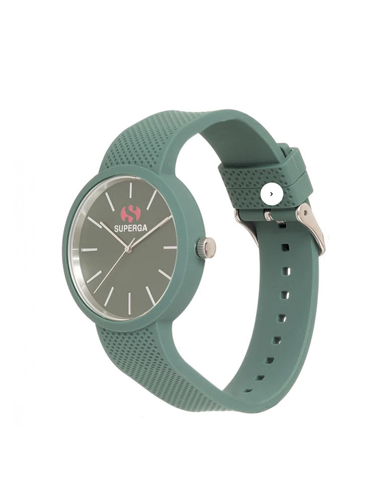 OROLOGIO UNISEX SOLO TEMPO IN SILICONE VERDE MILITARE LARGE SUPERGA