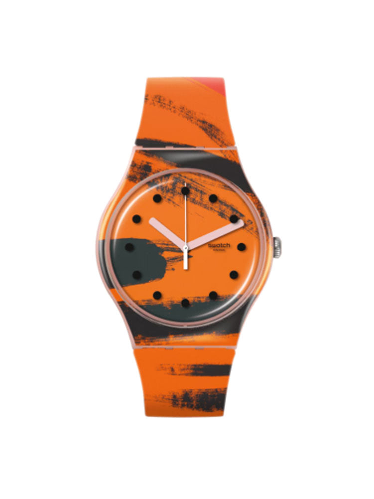 OROLOGIO UOMO BARNS-GRAHAM'S ORANGE AND RED ON PINK TATE GALLERY SWATCH