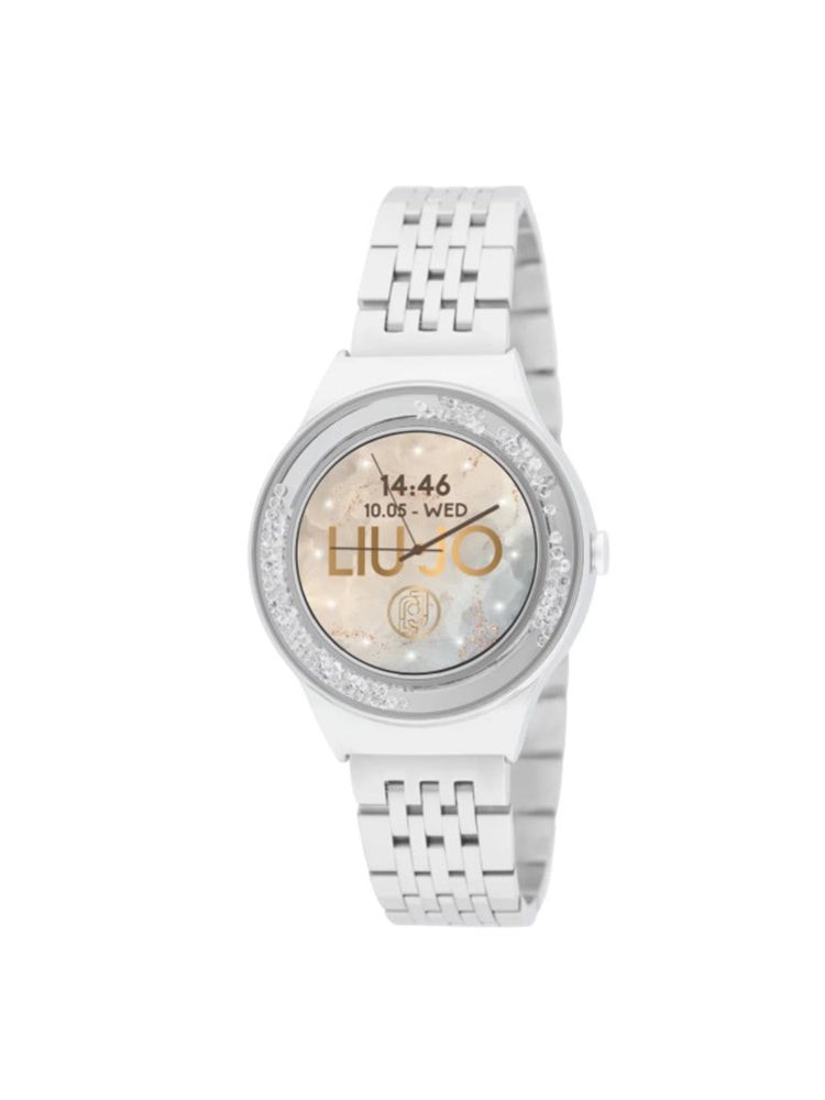 OROLOGIO DONNA SMARTWATCH IN ACCIAIO CON CRISTALLI BIANCHI LIU JO